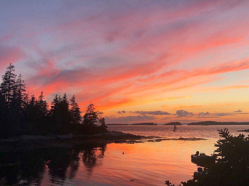 Typical Maine sunset on Greens Island