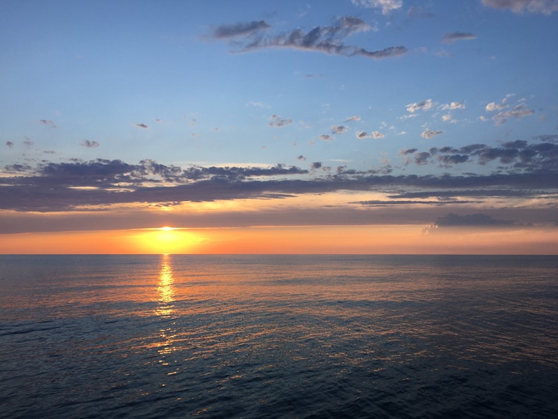 Sunset at sea  