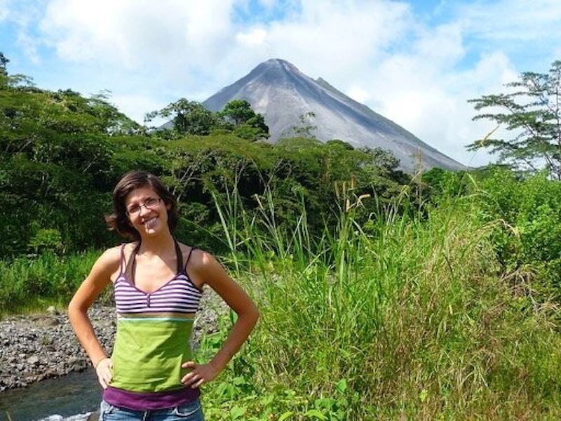 I eventually did travel. Me at Vulcán Arenal, 2010
