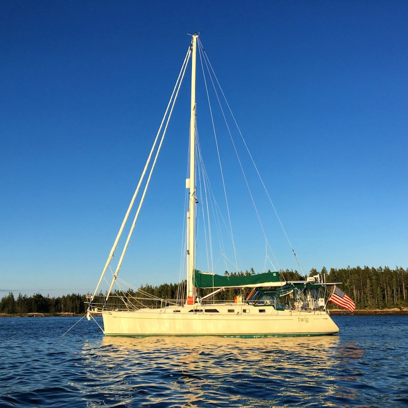 Twig at anchor in Maine